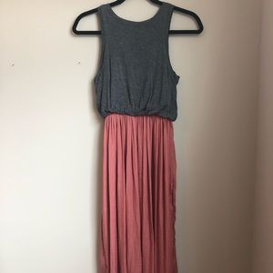 Loft Mixed-Media Midi Dress